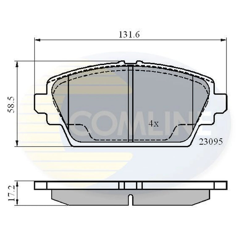 Comline 4 x Front Brake Pad Set CBP0802
