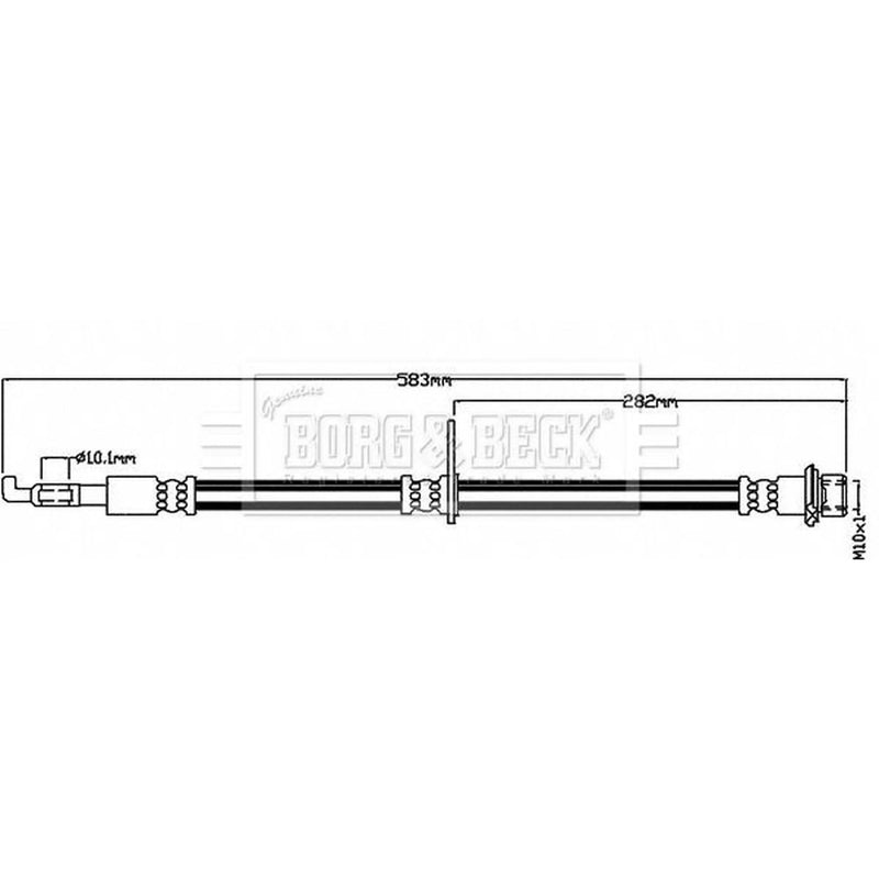 Borg & Beck Brake Hydraulic Hose Line Front Left BBH8483
