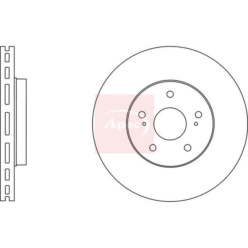 Apec 2 x Vented Rear Brake Discs DSK3902