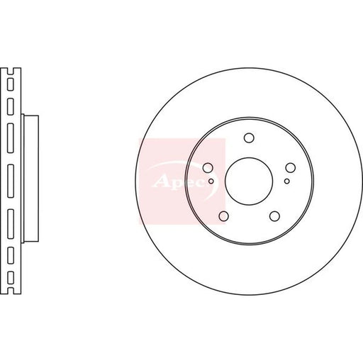 Apec 2 x Vented Front Brake Discs DSK4196