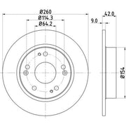 DON 2 x Solid Rear Brake Discs PCD11272