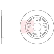 Apec 2 x Solid Rear Brake Discs DSK2965