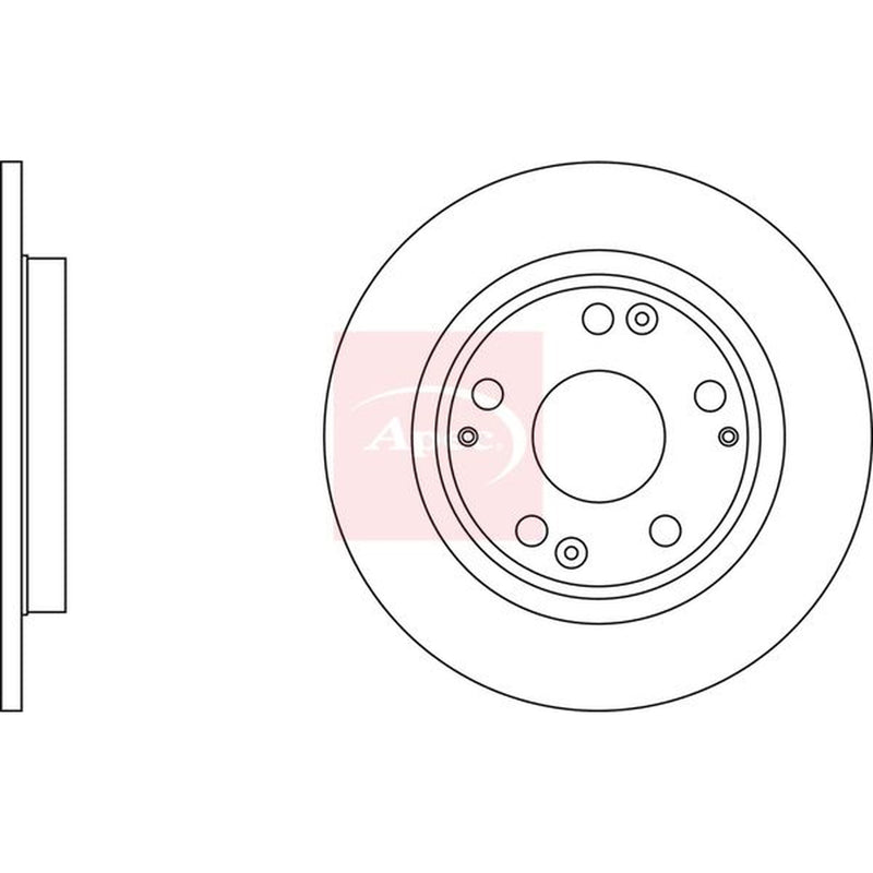 Apec 2 x Solid Rear Brake Discs DSK2965