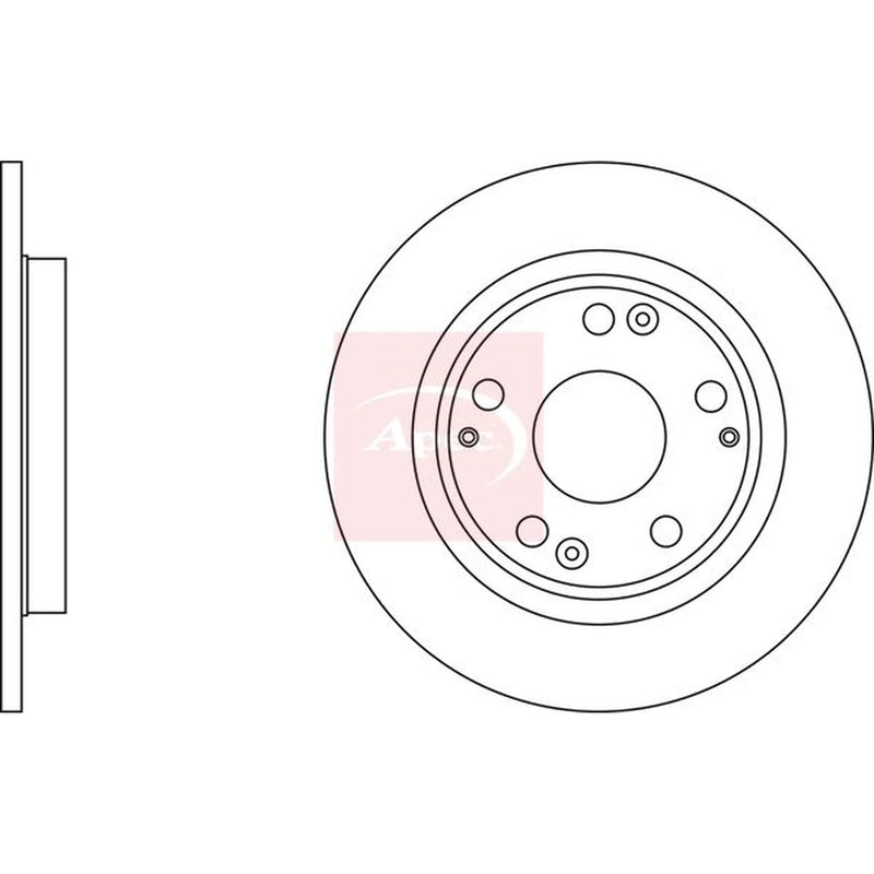 Apec 2 x Solid Rear Brake Discs DSK2965