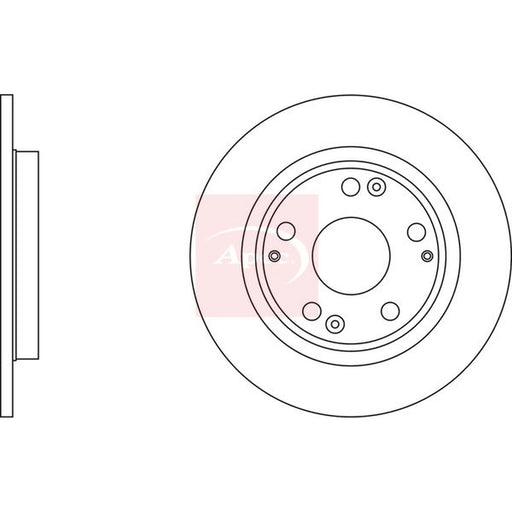 Apec 2 x Solid Rear Brake Discs DSK2965