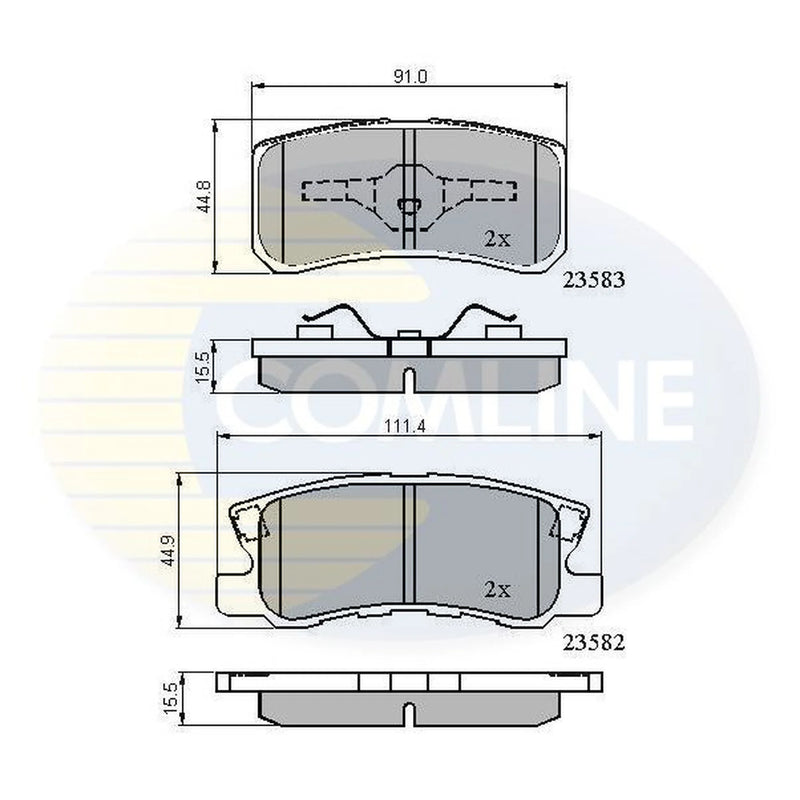 Comline 4 x Rear Brake Pad Set CBP0905