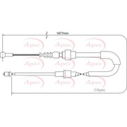 Apec Handbrake Cable Left Rear CAB1548