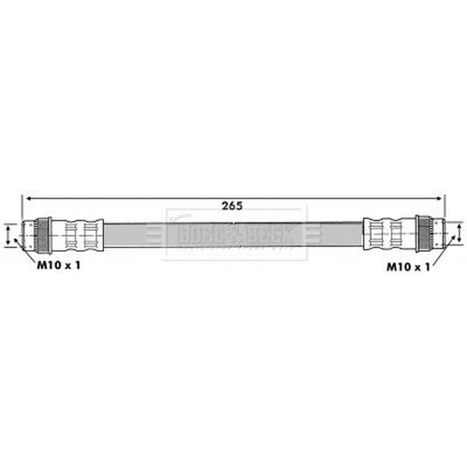Borg & Beck Brake Hydraulic Hose Line Rear BBH6831