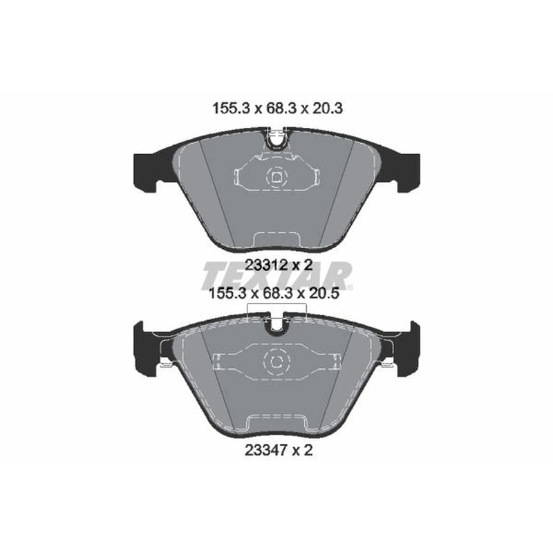 Textar Front Brake Pad Set 2331207