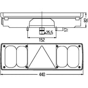 Hella Tail Light / Lamp P21W Left 2VP 340 450-451
