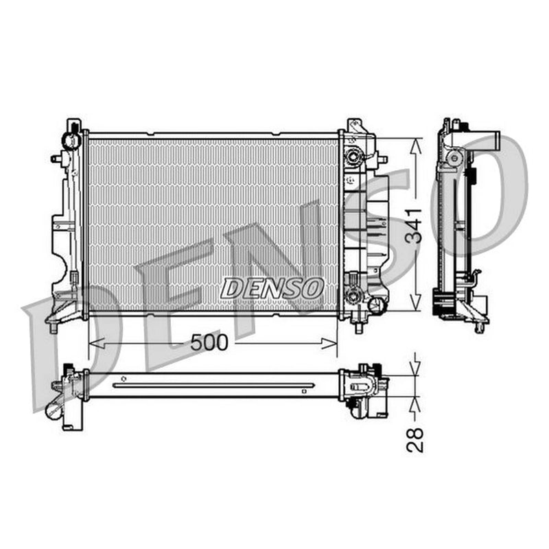 Denso Engine Radiator DRM25013
