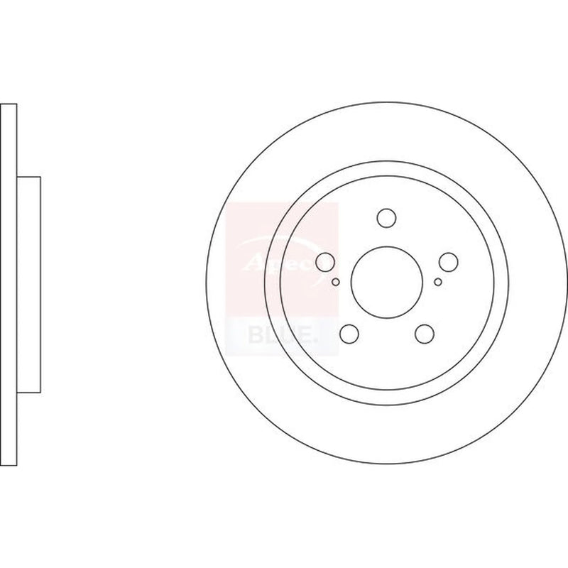 Apec 2 x Solid Rear Brake Discs SDK6743