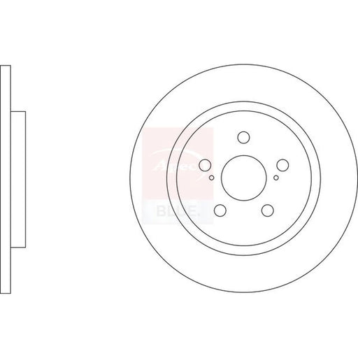 Apec 2 x Solid Rear Brake Discs SDK6743