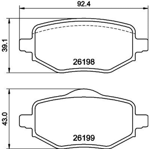 DON Rear Brake Pad Set PCP2022