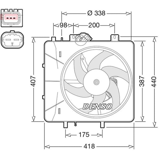 Denso Engine Cooling Fan DER07010