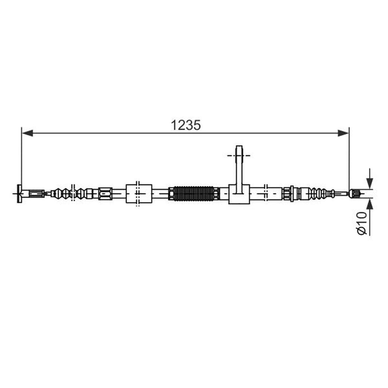 Bosch Handbrake Cable Left Rear 1 987 477 831