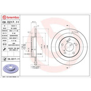Brembo 2 x Solid Rear Brake Discs 08.D217.11