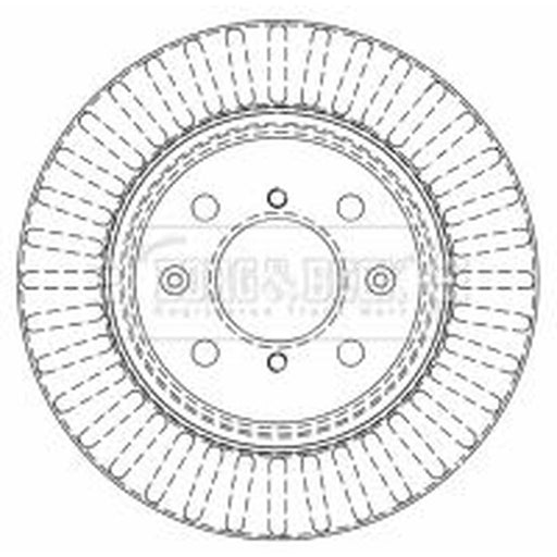 Borg & Beck 2 x Vented Front Brake Discs BBD4512