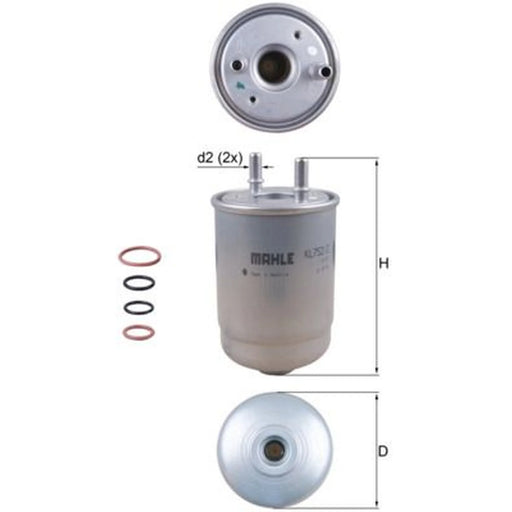 Mahle Fuel Filter Element KL 752/2D