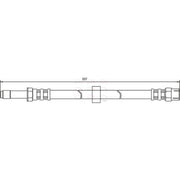 Apec Brake Hydraulic Hose Line Front HOS3196