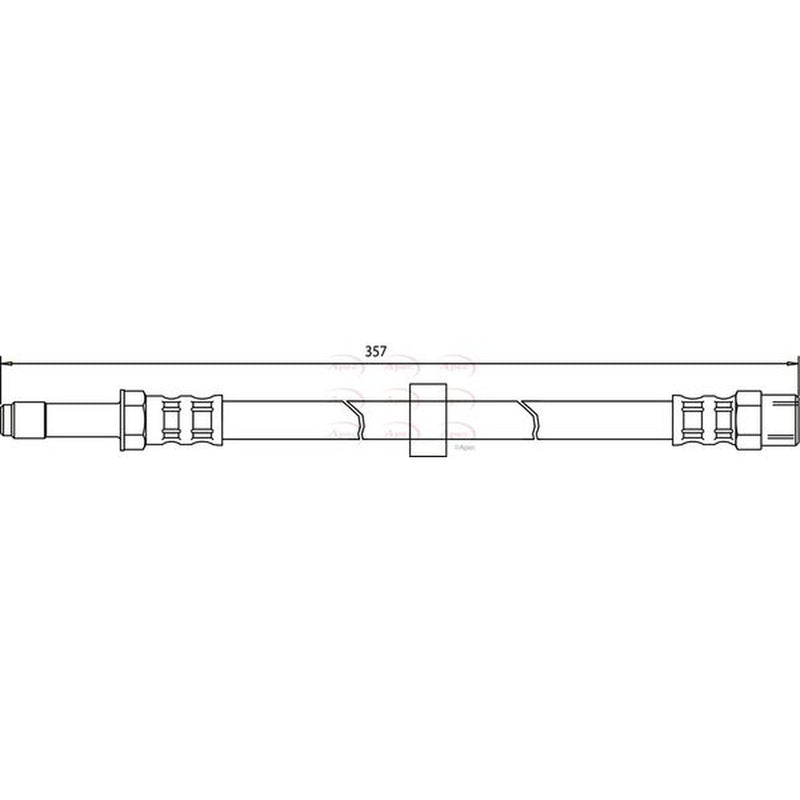 Apec Brake Hydraulic Hose Line Front HOS3196