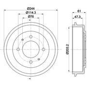 Mintex Brake Drum Assembly Rear MBD328