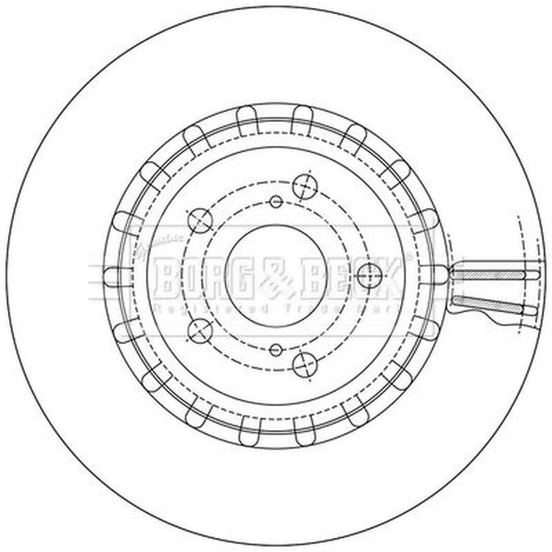Borg & Beck 2 x Vented Front Brake Discs BBD6238S