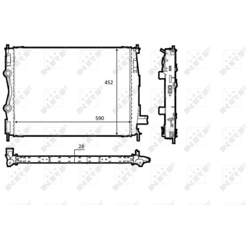 NRF Engine Radiator 58540
