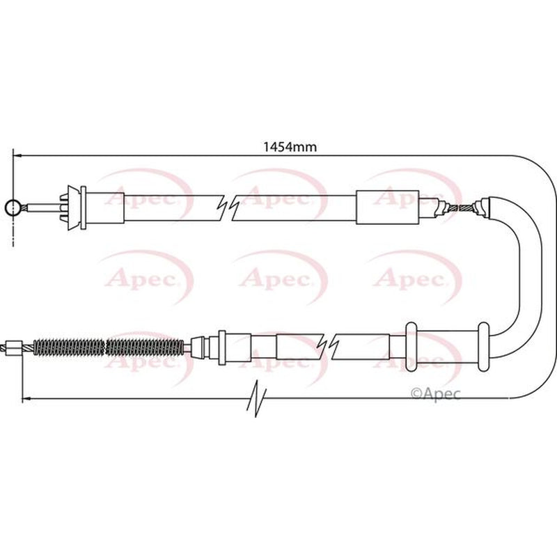 Apec Handbrake Cable Right Rear CAB1093