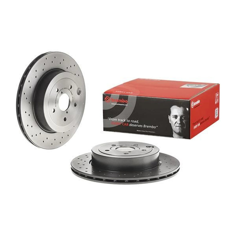 Brembo 2 x Perforated/Vented Rear Brake Discs 09.C829.11