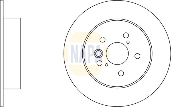 NAPA Brake Disc Set Solid