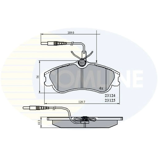 Comline 4 x Front Brake Pad Set CBP1174