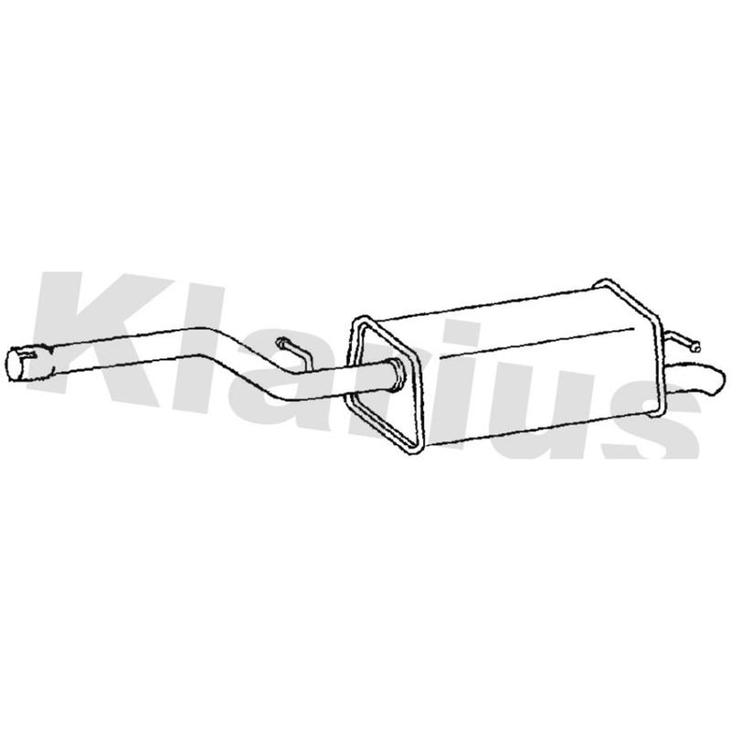 Klarius Box With Tail Pipe Rear VW670B