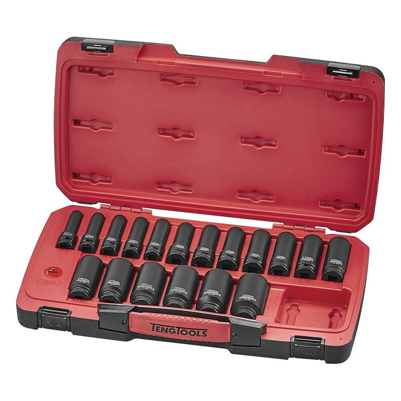 Teng Tools Impact Socket Set 1/2" Drive Deep 22 Pieces