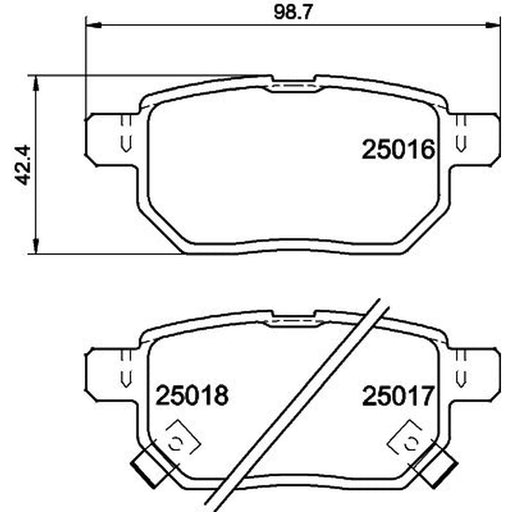 DON Rear Brake Pad Set PCP1430