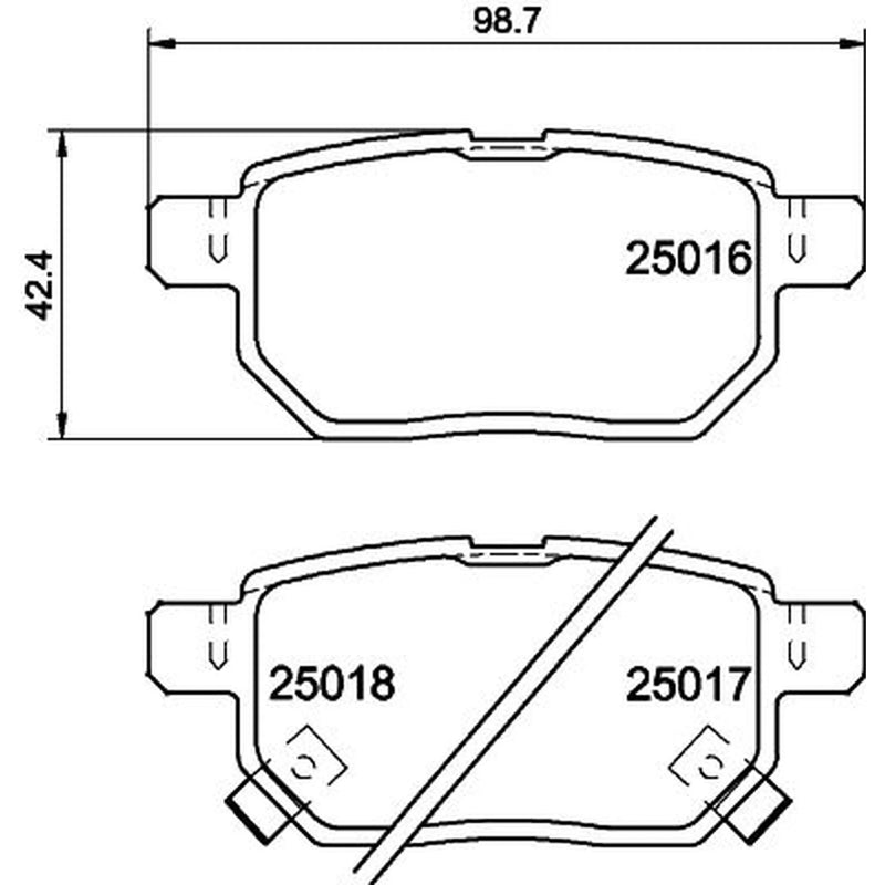 DON Rear Brake Pad Set PCP1430