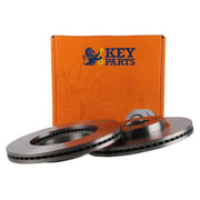 Key Parts 2 x Vented Front Brake Discs KBD4751
