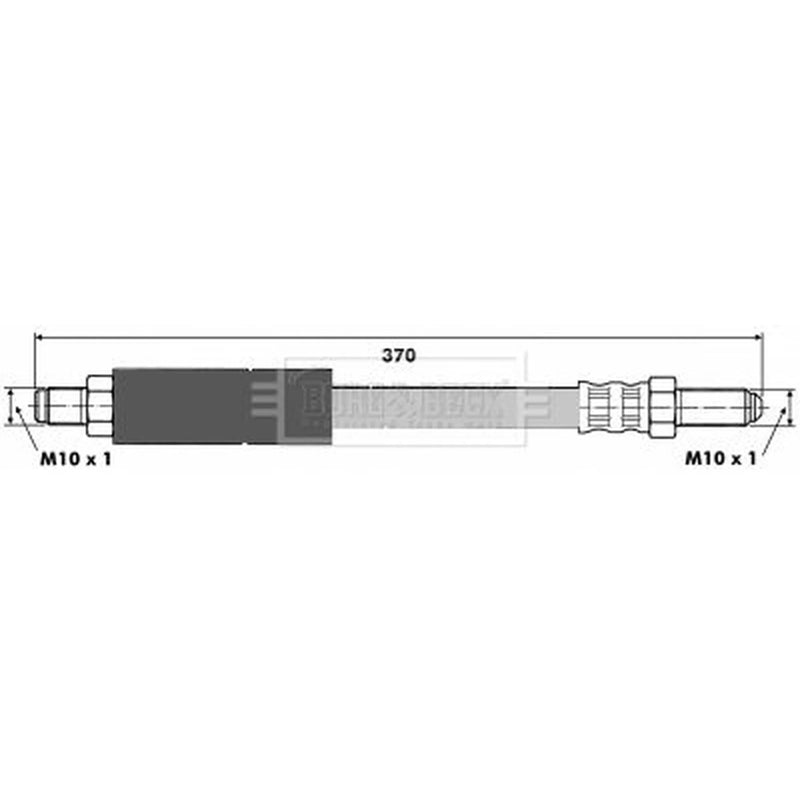 Borg & Beck Brake Hydraulic Hose Line Front Left BBH6161