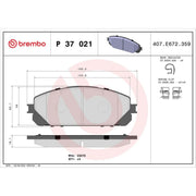 Brembo 4 x Front Brake Pad Set P37021