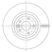 Borg & Beck 2 x Vented Front Brake Discs BBD6104S