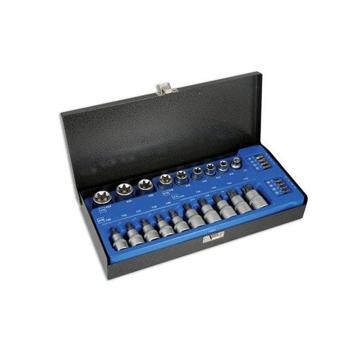 Laser Tools Star Socket & Bit Set 3/8"D, 1/2"D 27pc - PL