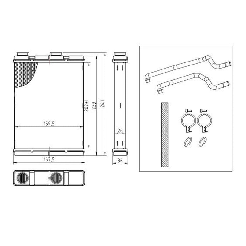 NRF Heater Matrix Core Heat Exchanger 54434