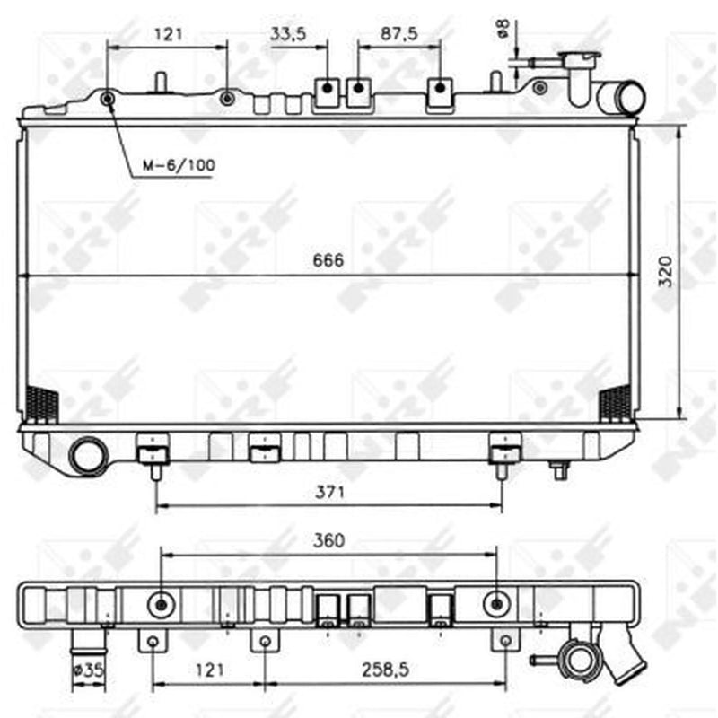 NRF Engine Radiator 536864