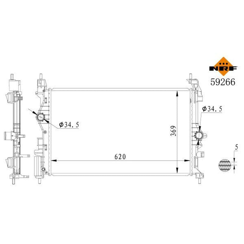 NRF Engine Radiator 59266