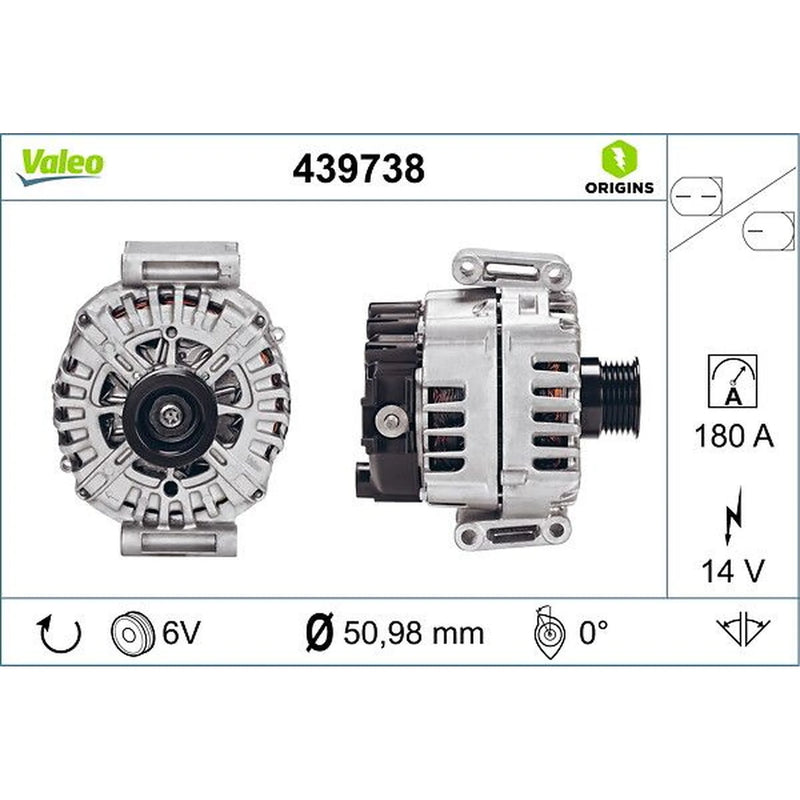 Valeo Car Alternator 12V 439738
