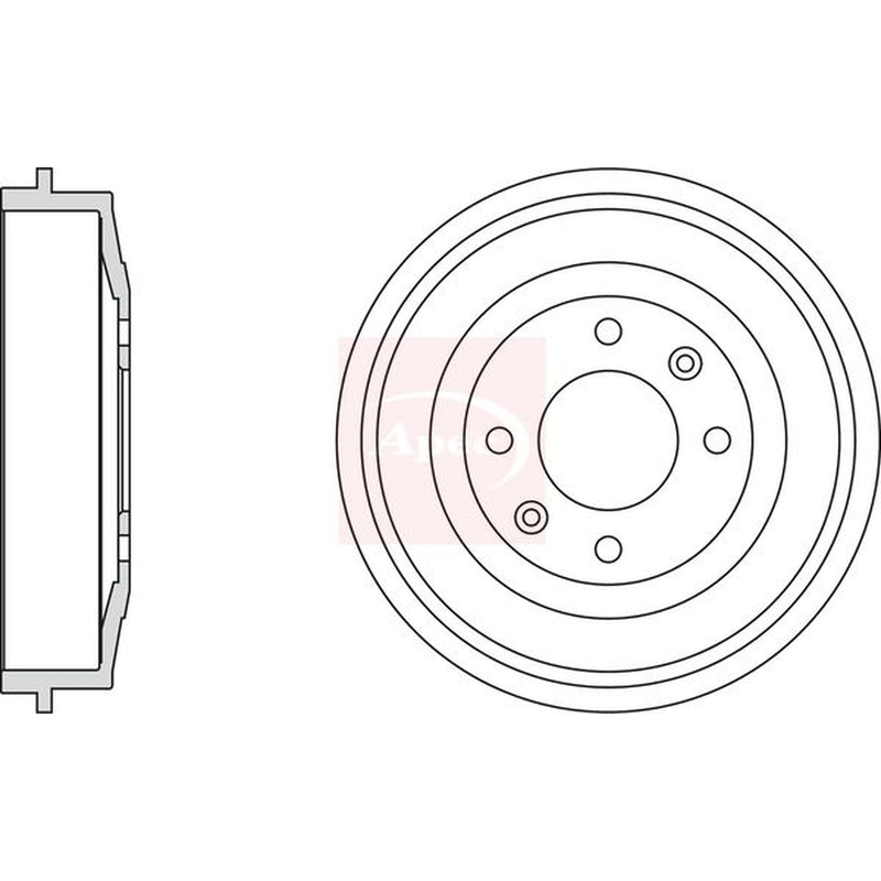 Apec Brake Drum Assembly Rear DRM9504