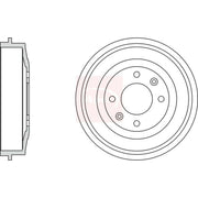 Apec Brake Drum Assembly Rear DRM9504