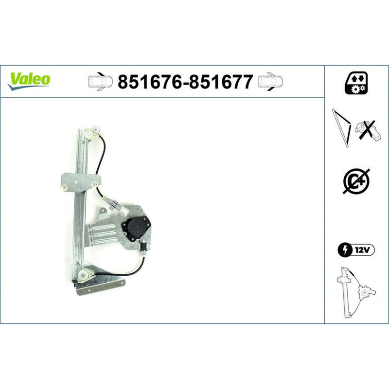 Valeo Electric Window Regulator Lifter Right Front 851677