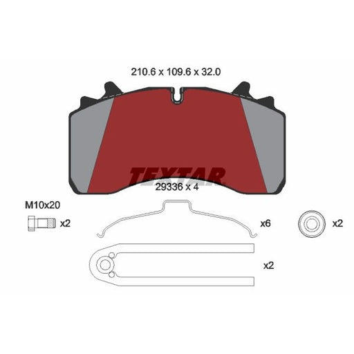 Textar Brake Pad Set 2933601