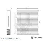 Blue Print Cabin Air Filter (Pollen Filter) ADBP250064